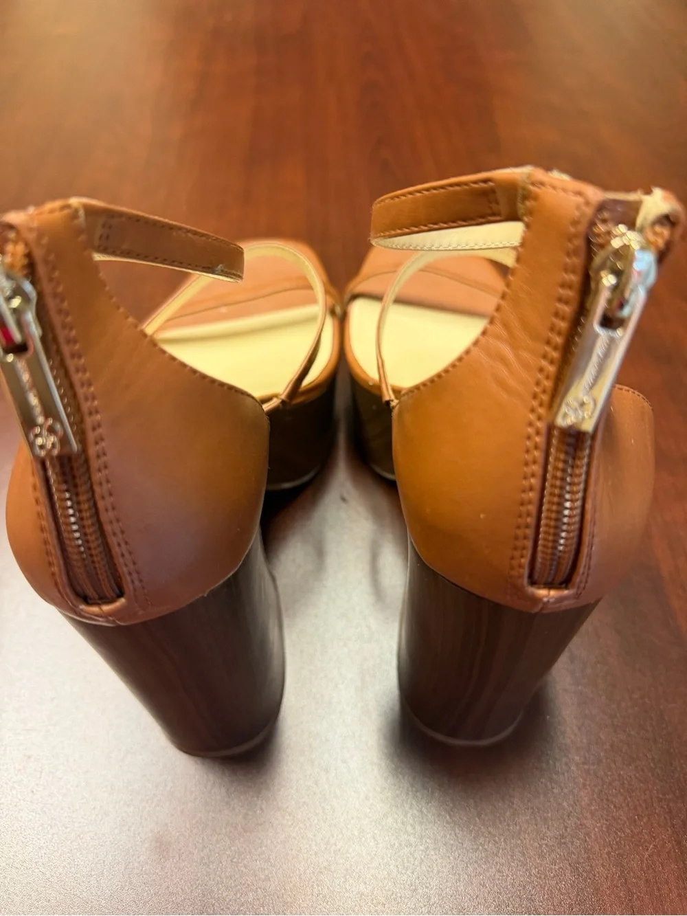 Jessica Simpson Brown Tan Platform Sandals